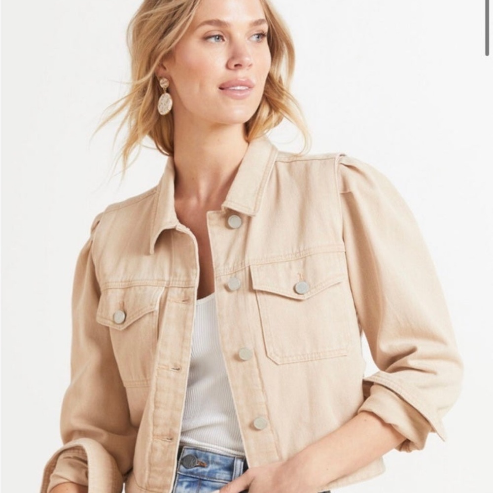 NWT LARGE BLANKNYC Tan Denim Jacket